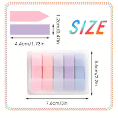 3pcs Colorful Index Stickers Pointed PET Stickers Student Reading Marker