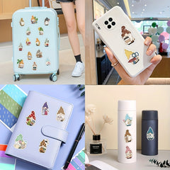 100pcs Funny Gnome Stickers for Laptop Water Bottle Skateboard Scrapbooking