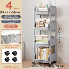 Adjustable Storage Trolley Space Saving Shelving For Kitchen Bathroom Office