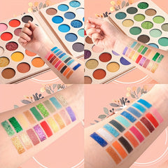 Multicolor Velvet Texture Eyeshadow Palette High Pigment Matte Shimmer Finish