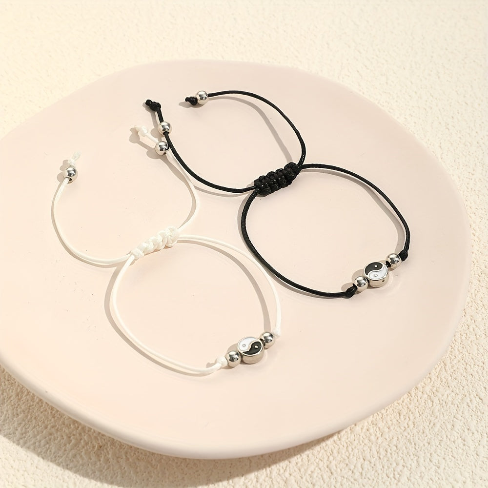 Boho Style String Anklet Set Vintage Ankle Bracelet for Women 2 Pcs