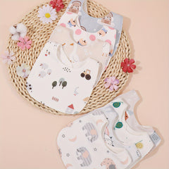 3pcs Set Random Fabric Baby Bibs Infant Bandana For Boys Girls Soft Feeding Bibs