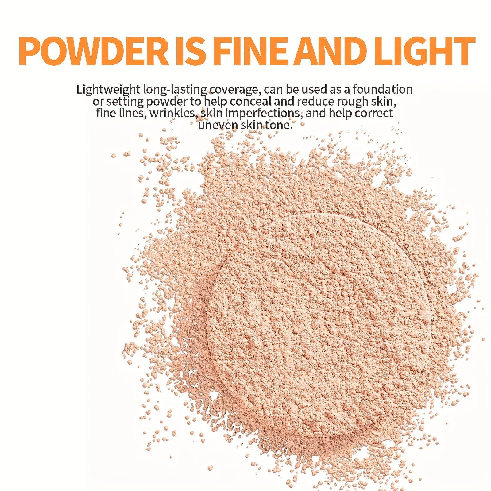 Waterproof Loose Setting Powder for Concealer, Makeup Fixing