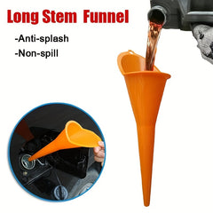 Long Rod Funnel Gasoline Refueling Tool Splash-proof Plastic Funnel