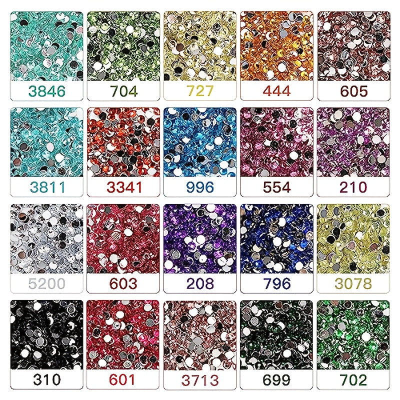 200pcs Diamond Painting Beads 20 Colors 4000 Drills 5D Accessories