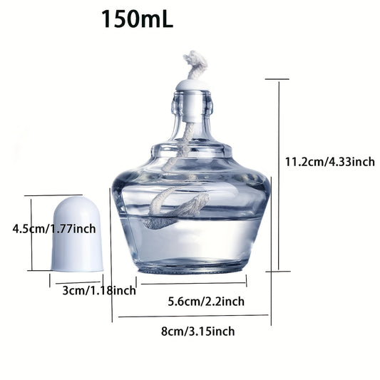 Glass Alcohol Lamp 150mL + 5 Replacement Wicks Lab School Chemical Heating