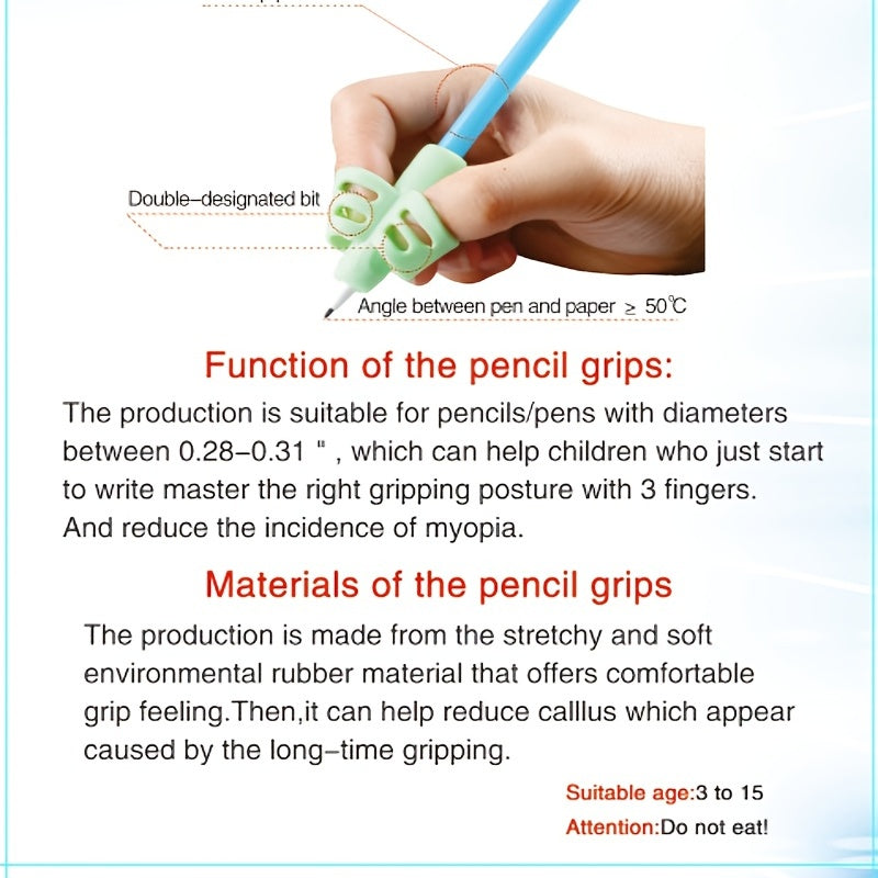 3Pcs Children Pencil Holder Pen Writing Aid Grip Correction Tools