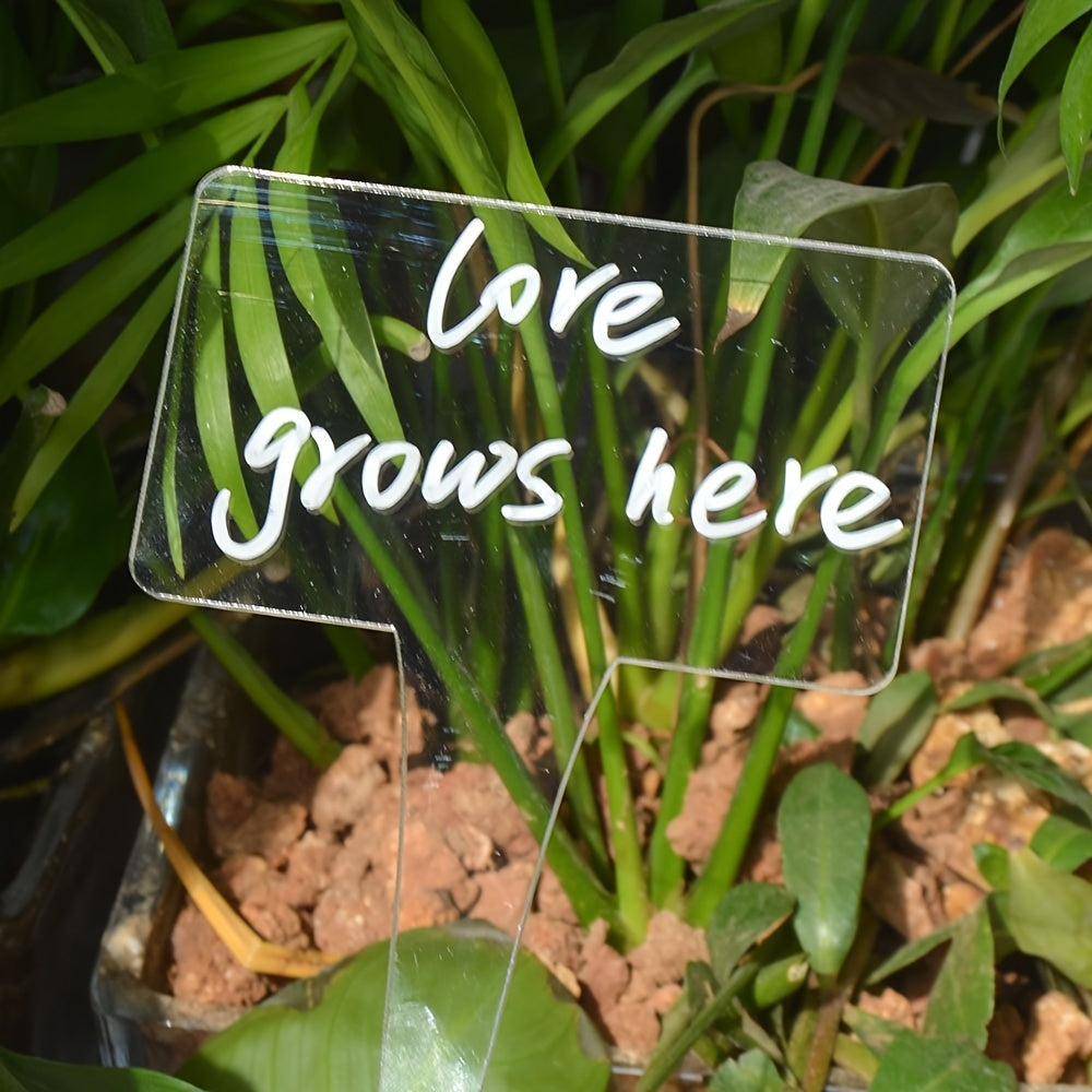 Acrylic Plant Markers Transparent Plant Cards Multifunctional Plant Labels