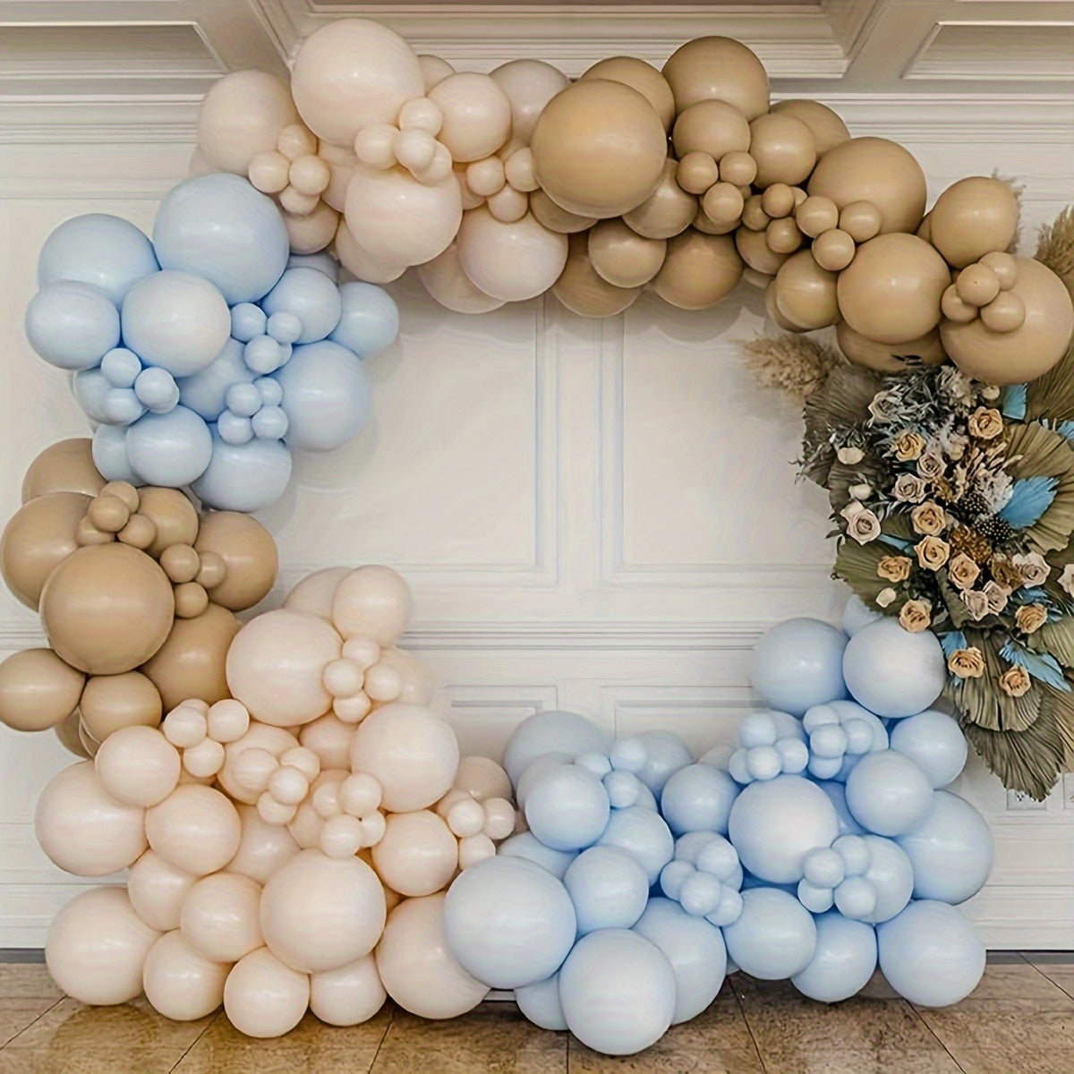 60pcs Brown Blush Latex Balloons Set Wedding Birthday Decor