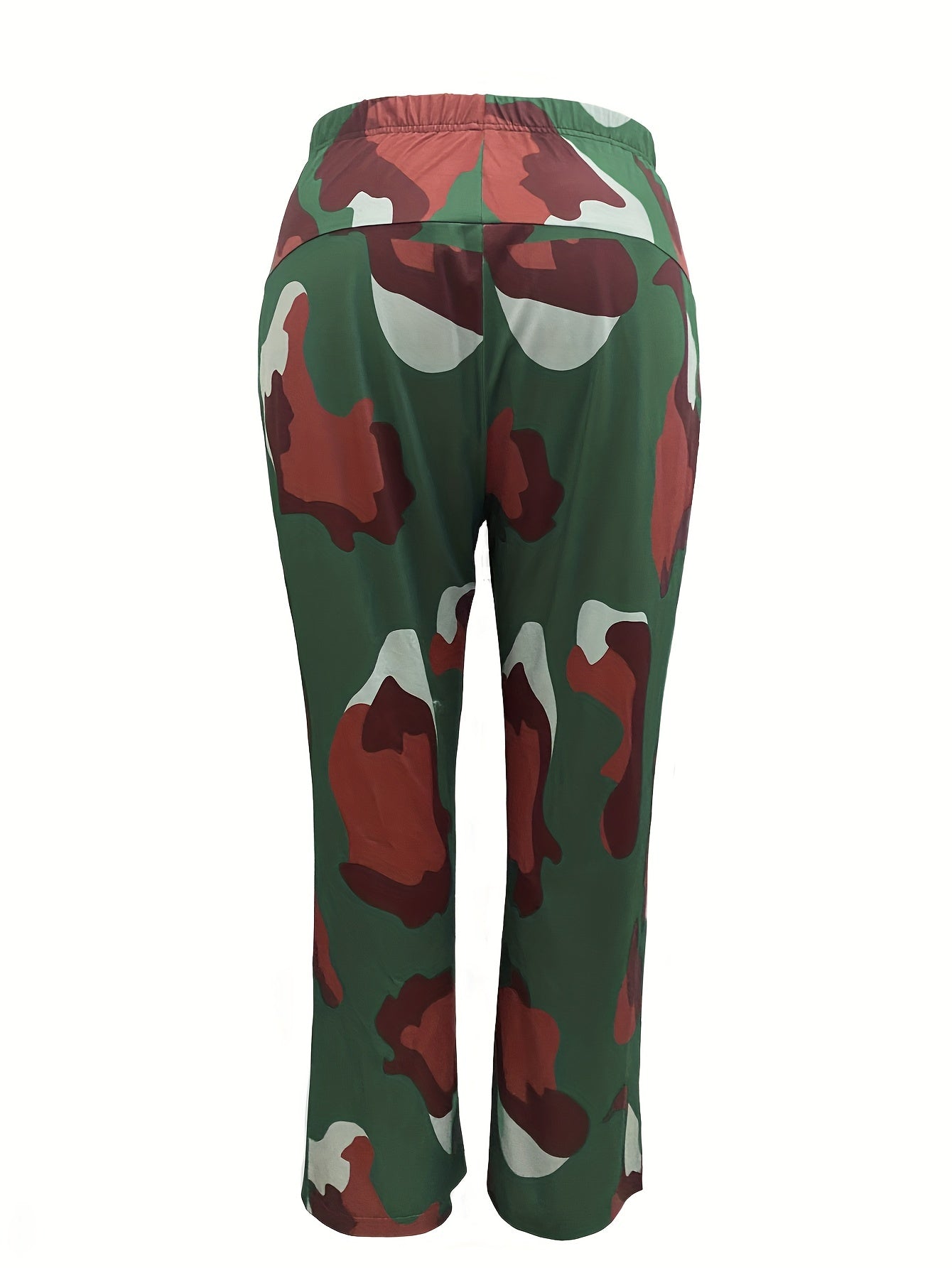  Camo Print High Waist Tummy Control Trousers