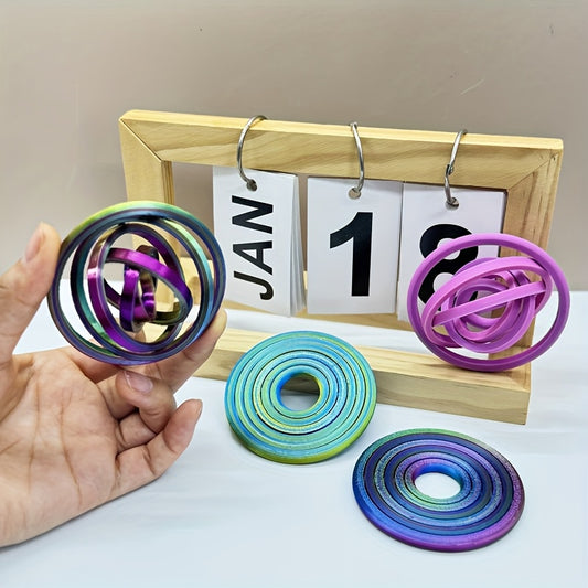 Colorful Rotating Ring Stress Reliever for Home Office Camping
