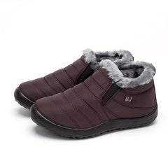 Women's Waterproof Medium Tube Snow Shoes Non-slip Warm Hiking Shoes