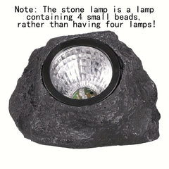 Solar Step Light Faux Stone Spotlights Waterproof Outdoor Decoration