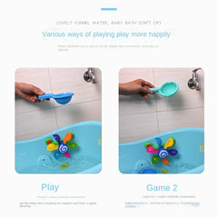 Colorful Waterwheel Bathing Sucker Shower Toy for Kids
