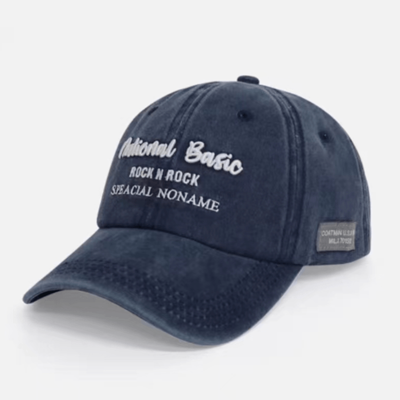 Embroidered Alphabet Baseball Cap Soft Top Cap Japanese Sun V