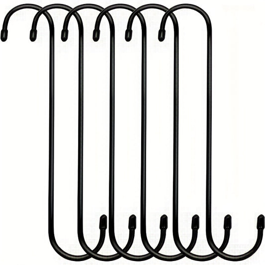 6 Heavy Duty Long S Hooks for Hanging Plant Kitchenware Utensils Pergola Closet