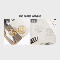 Leaf Spiral Personality Earrings