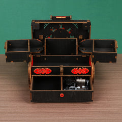 3D Wooden Puzzle Music Jewelry Box with 3D Musical Instruments DIY Assembly Kit