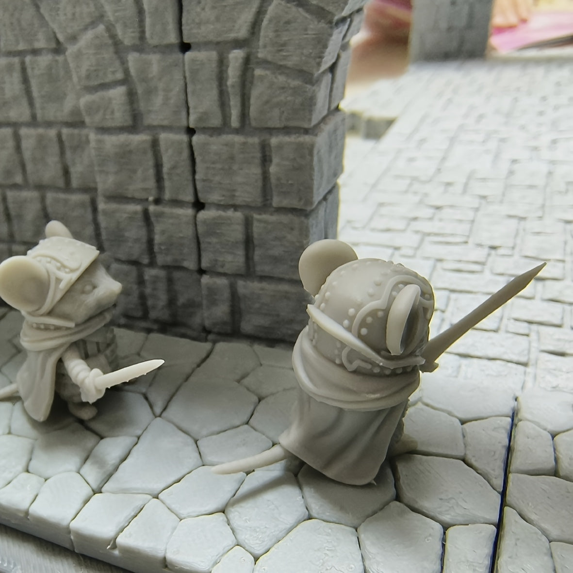 5pcs 3D Printing Mice Miniatures for Battle Chess Game