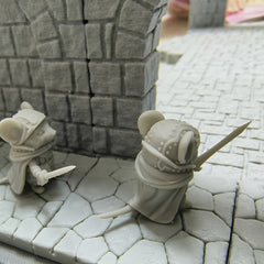 5pcs 3D Printing Mice Miniatures for Battle Chess Game