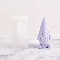 Christmas Dwarf Candle Mold Faceless Santa DIY Plaster Silicone Mold