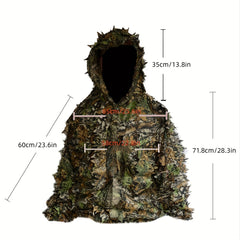 Lightweight Camo Gilly Suit for Jungle Shooting Bird Watching Halloween