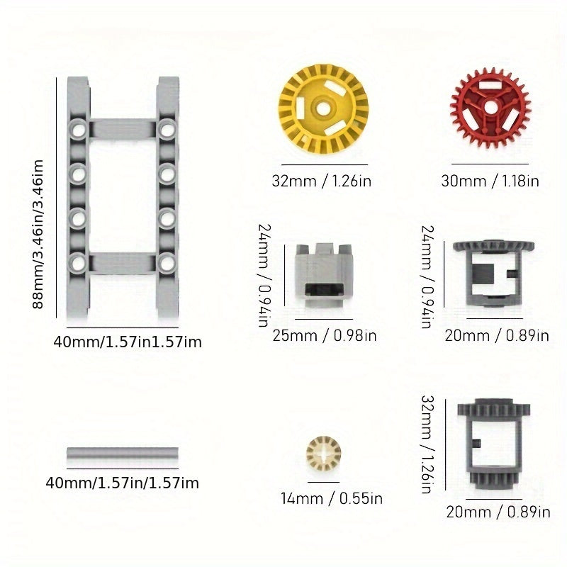 Diffraction Tech Building Block Combo Set for Various Assembly Scenarios