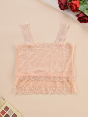Jacquard Lace Tank Bra Seamless Wireless Bra
