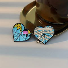 Halloween Sexy Butts Enamel Pins Heart Shaped Costume Brooches