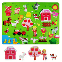 Interactive Farm & Underwater Felt Storyboard Set - Educational Activity Kit