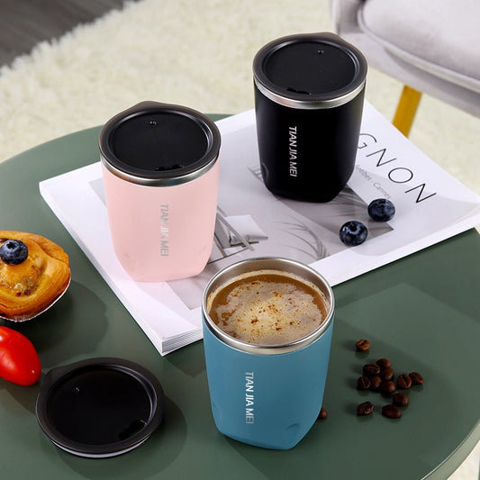 TINYJAME 304 Stainless Steel Travel Mug Insulated Leakproof BPA Porta