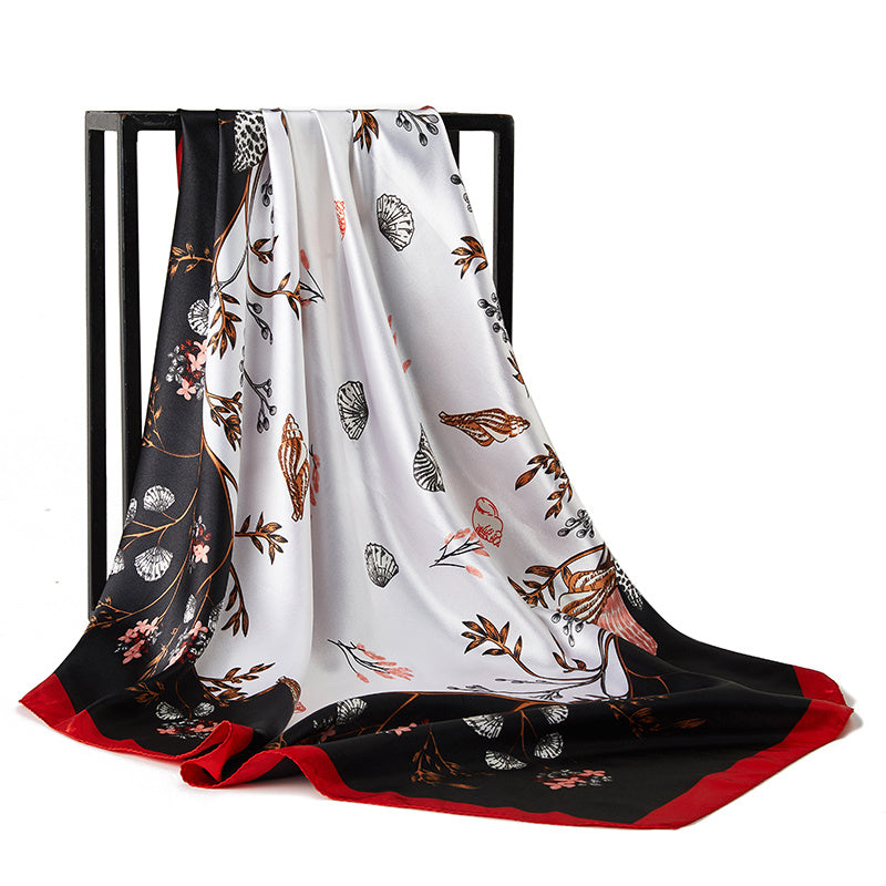 Large Satin Head Scarf For Women Silk Neck Hair Wrap