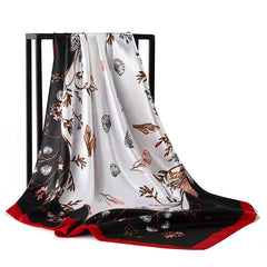 Large Satin Head Scarf For Women Silk Neck Hair Wrap