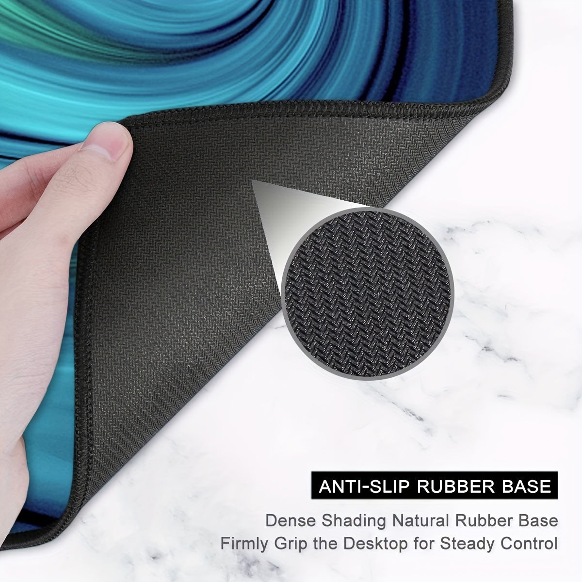 Colorful Large Gaming Mouse Pad with Stable Rubber Base