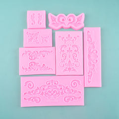 7pcs European Style Embossed Silicone Mold Sets