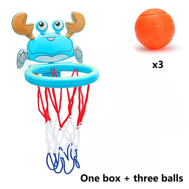 Kids Bathtub Basketball Hoop Set with 3 Balls