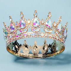 Baroque Crystal Rhinestone Crown Headband for Party Decorations