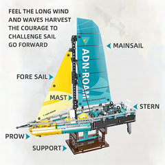 1000 pcs Sailboat Building Block Model - High Difficulty - Christmas Gift