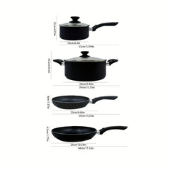 6pcs Nonstick Cookware Set Ceramic Coating Pot and Pans
