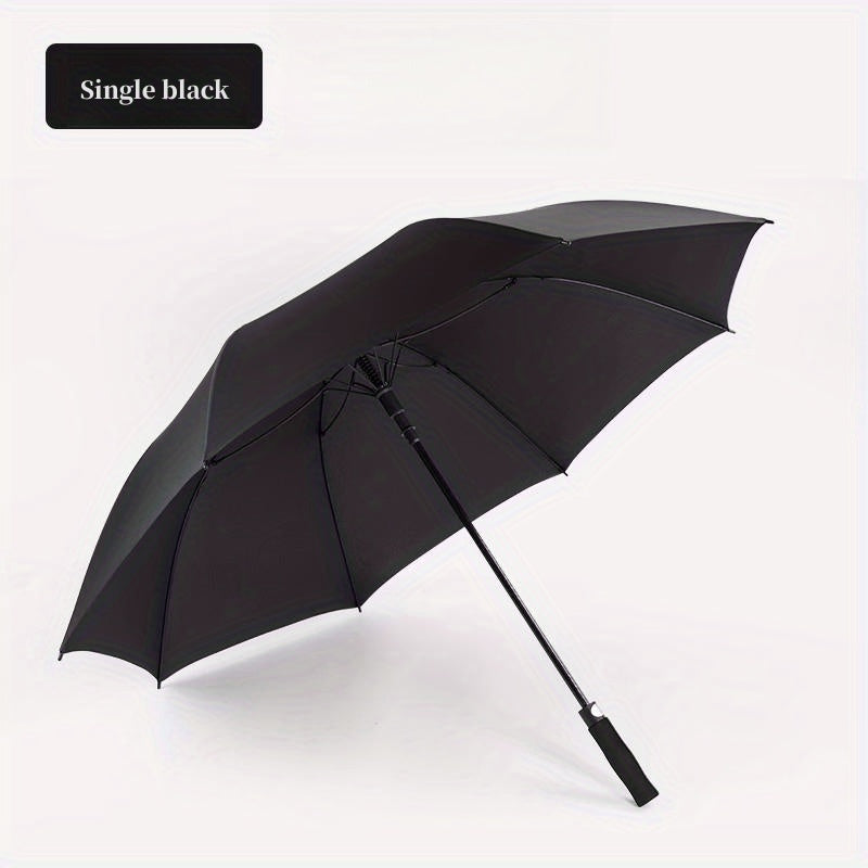 Large Automatic Double Layer Umbrella Straight Handle Waterproof Windproof