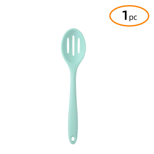 1pc Small Slotted Serving Spoon Silicone Olive Spoon Colander
