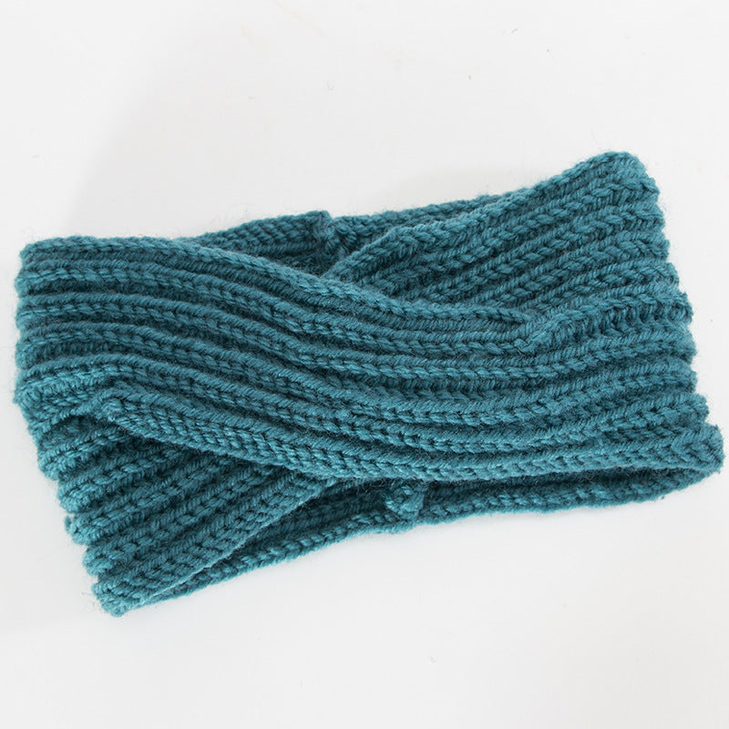 Striped Knitted Headband Solid Hairband Women Winter