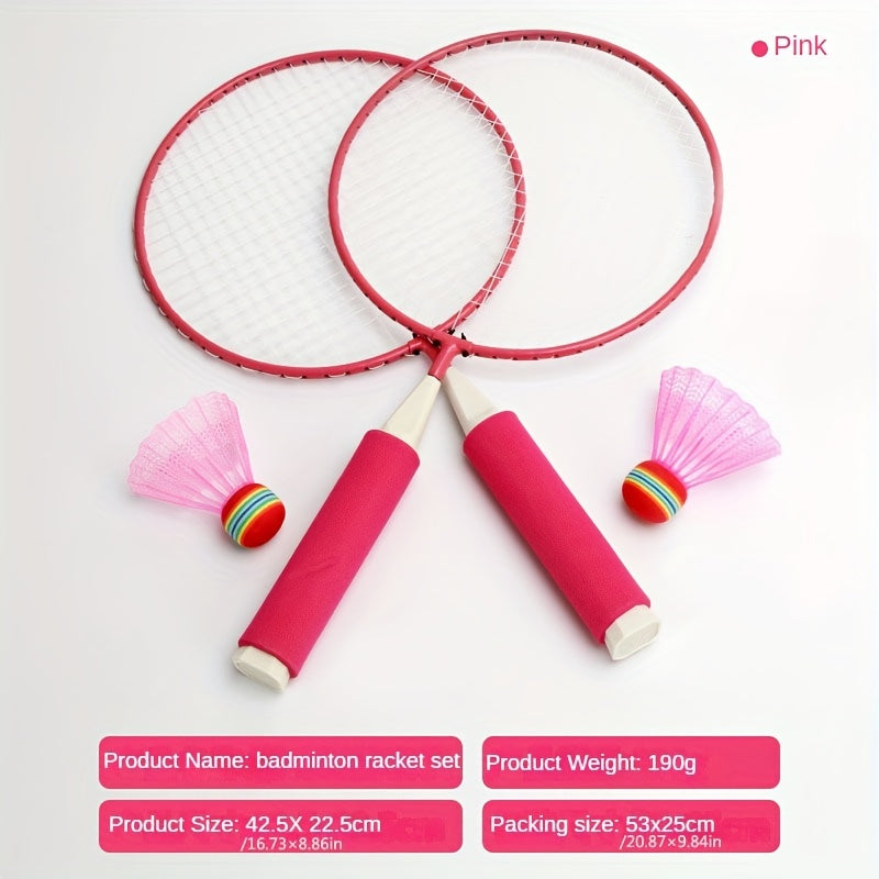 2pcs Badminton Racket Set Youth And Adult Outdoor Sports And Leisure Toy
