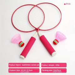 2pcs Badminton Racket Set Youth And Adult Outdoor Sports And Leisure Toy