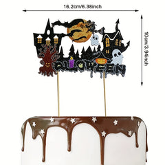 Halloween Cake Plugin Witch Bat Cake Topper Party Decoration Supplies