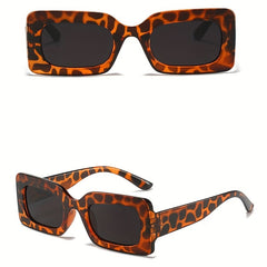 Y2K Rectangle Sunglasses UV400 Sun Shades for Beach Party