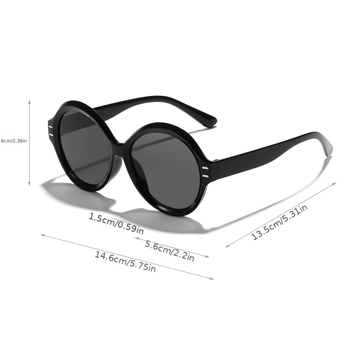 Vintage Oversized Round Sunglasses Women Sun Protection
