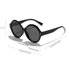 Vintage Oversized Round Sunglasses Women Sun Protection