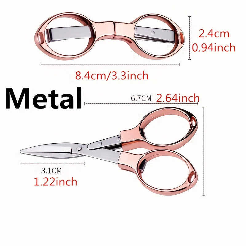 Portable Stainless Steel Folding Scissors for Travel