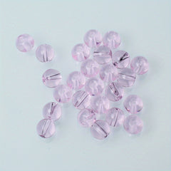 25 Glass Round Beads 0.31" for DIY Jewelry Making